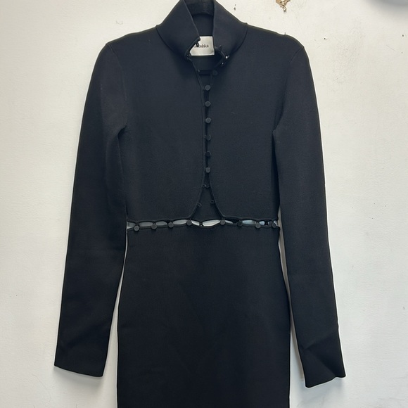 NANUSHKA Kaida mockneck cut-out midi dress - Picture 7 of 8